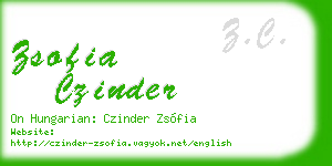 zsofia czinder business card